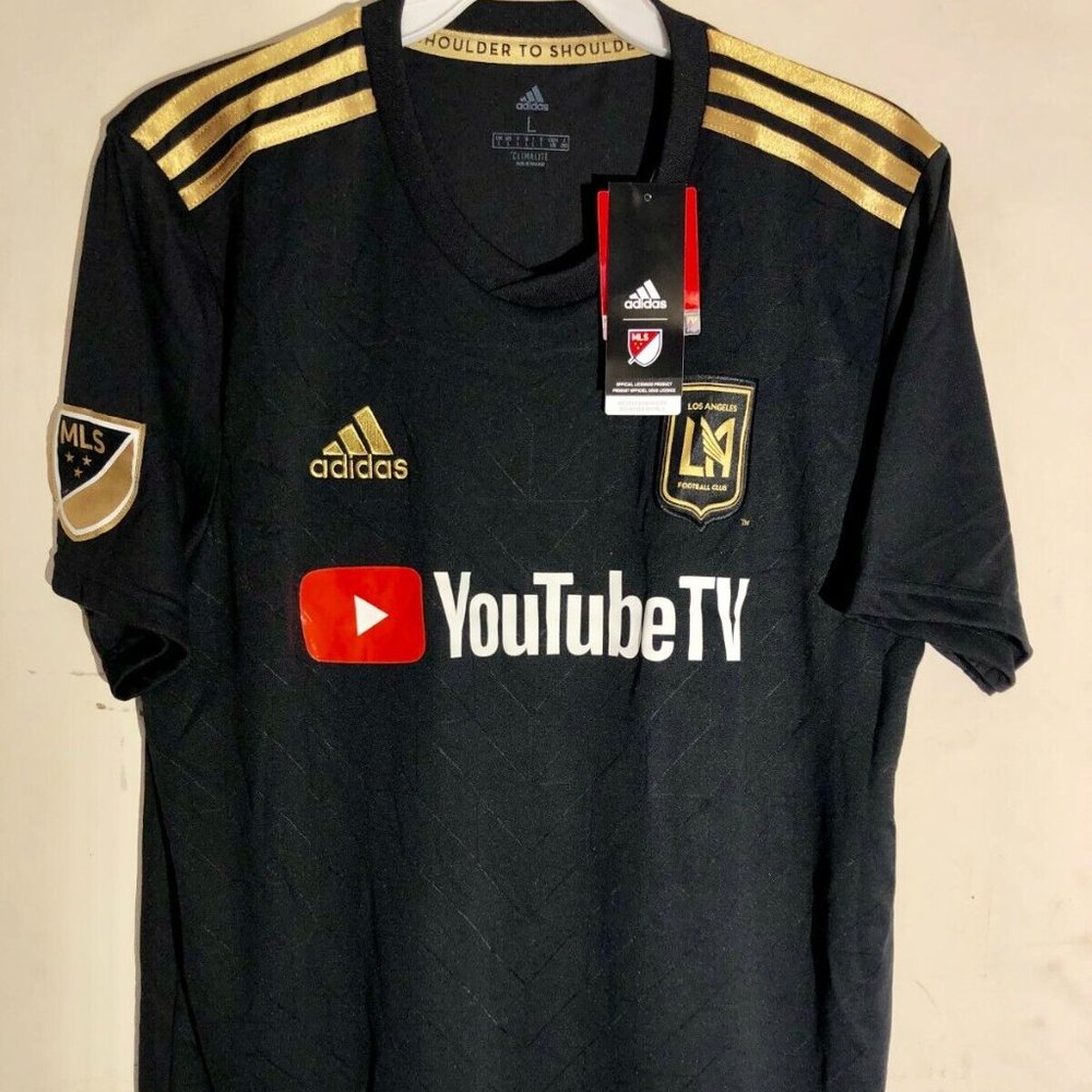 ADIDAS MLS LAFC Black Men's JERSEY. Size SMALL. New w tags. Retails $150